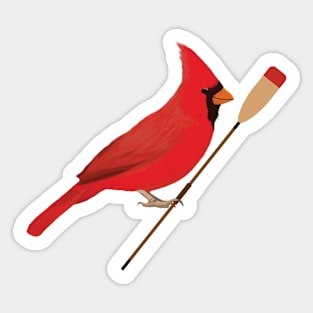 Rowing Cardinal Sticker